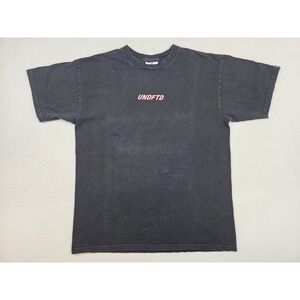 Undefeated Athletics "UNDFTD" Box Logo Spellout White Tag Black Shirt‎ Size M